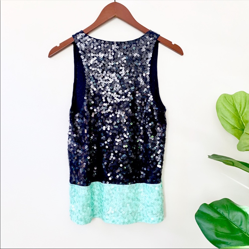 J.Crew Factory Color Block Sequin Tank - Picture 3 of 6
